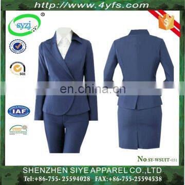 Wool Polyester Elegant Women Business Suit