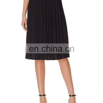 High quality fashion chiffon pleated women midi skirt wholesale women clothing