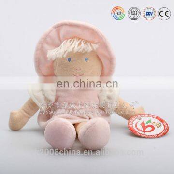 Safety standard CE/EN71 passed soft plush cloth angel doll toy for new born baby