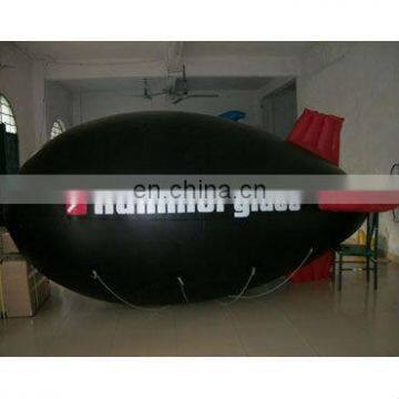 black inflatable helium blimp Airship (cube or balloon) for advertising use with customized logos