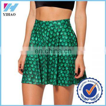 Trade Assurance Yihao Women Sports Gym Wear Egg Printed Tennis Skater Skirt