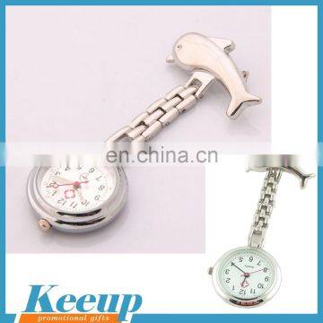 Finest Premiums Dolphin Shape Stainless Steel FOB Nurse Watch