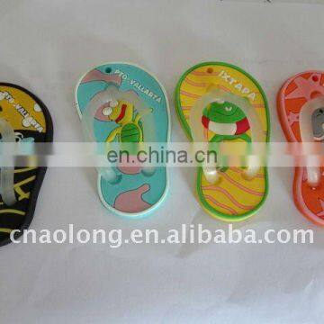 2D custom slipper shaped and logo rubber keyring/soft pvc silicone keychain for keys