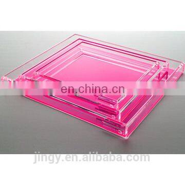 fashion pretty pink clear plexiglass lcd tv floor stand laptop stand