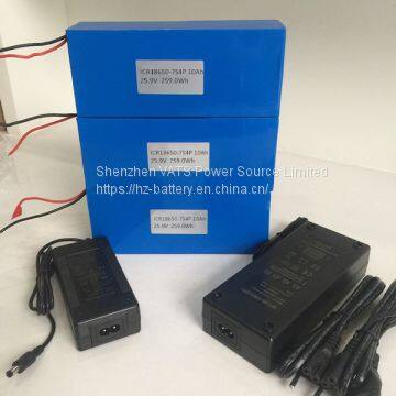18650 Battery 24V 25.9V 29.4V 10Ah Rechargeable Lithium Battery Pack for Backup System/electric Bicycle Ebike photo-2