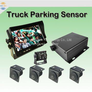 SINH-828A  Truck/bus/car parking sensor system with HD camera, 7inch LCD monitor,0.4-5m sensor detection