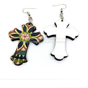 Sublimation MDF Custom Blank Earring photo-3
