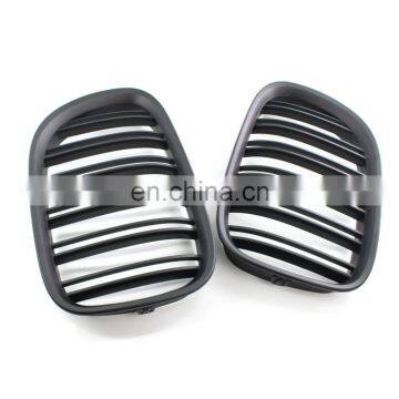 1 пара матово-черных двойных решеток с полосами для переднего бампера (кильватер) для BMW 5 Series F10 F11 F18 2010-2016 photo-6