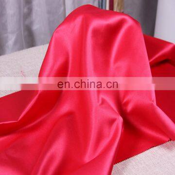 Wholesale Custom Quality Solid Bright Color Polyester Satin Fabric For Bedding Set