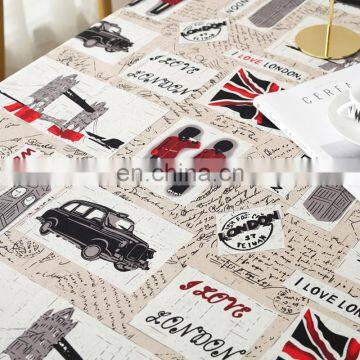 Cotton Table Cloth Wholesale Printed Tablecloth of British Style Hotel Waterproof Table Cloth photo-5