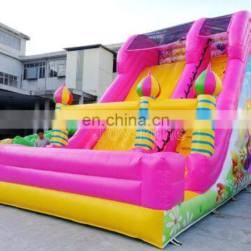 Guangzhou Joyshine Inflatable Pink Princess Slide Commercial Kids Jumping Bouncer Slides For Sale photo-3