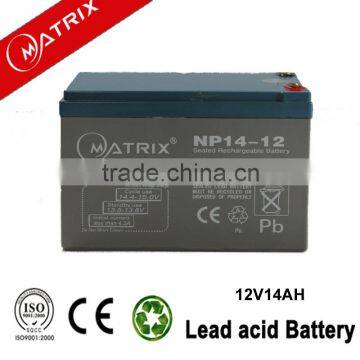 New 12v 14ah Gelled Battery for Power Supply