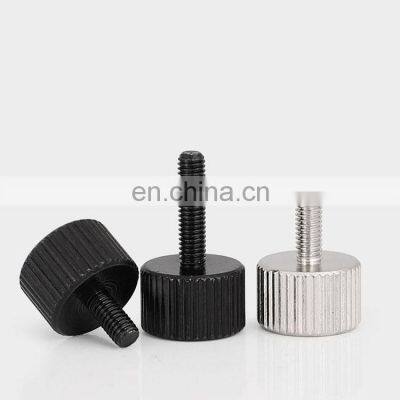 stainless steel hand tightening thumbscrew anodized aluminum adjust thumb knob knurl screw