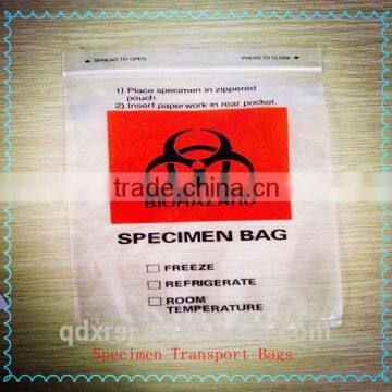 Laboratory Biohazard Specimen Bag with Zipper Top