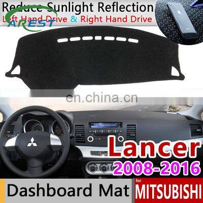 for Mitsubishi Lancer 2008~2016 Ralliart EVO X Galant Fortis EX Avoid light Mat Dashboard Cover Pad Sunshade Carpet Accessories