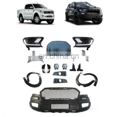 Car Accessories Raptor Style UPGRADED KIT Conversion Body Kit For Ranger T6 2012-2016