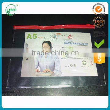 Transparent Clear Document Bag for A5/Pvc Document Bag with Slider