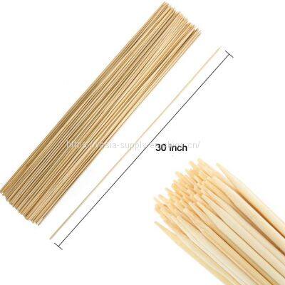 China supplier wholesale extra long 6mm wooden skewers for roasting marshmallows