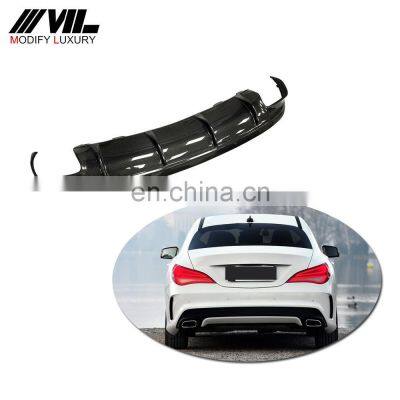 For Mercedes Benz CLA200 Sport CLA45 AMG Carbon Fiber Rear Bumper Diffuser 13-15