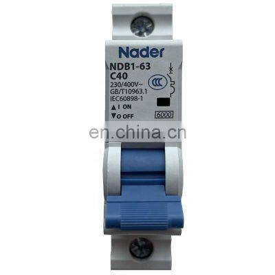 5G Telecom Base Station Circuit Breaker NDB1-63-C63A 2P Nader photo-3