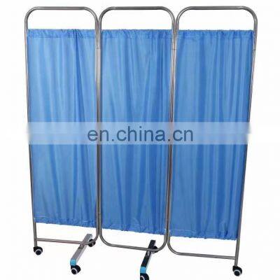 Portable Stainless Steel Frame 4 Folding Partition Ward Screen for Hospital photo-5
