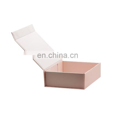 Custom 20*15*5cm pink color magnetic closure folding gift boxes