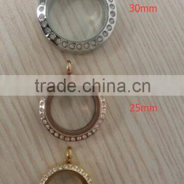 25mm 316l stainless steel glass lockets