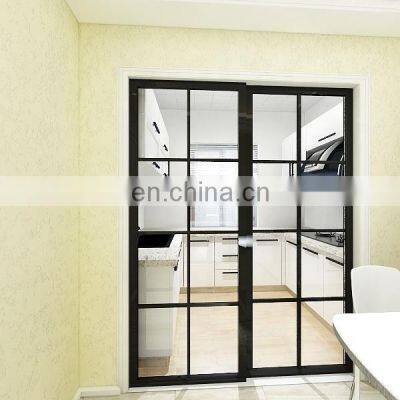 French Design Tempered Glass Sliding Grill Door Aluminum Grills photo-3