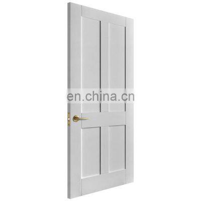 Modern novel white door design villa kitchen apartment internal quality solid core wood slab shaker interior bedroom doors