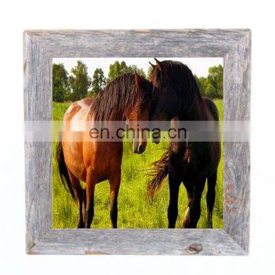 customized eco-friendly wooden picture frame square mdf photo frame 8.2 x 8.2 x 0.8 inches