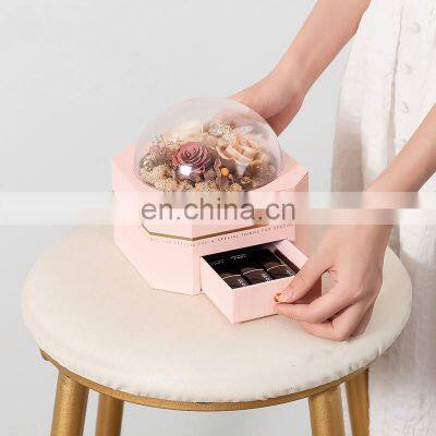 Custom i Love u Eternal Rose Storage Box Wedding Anniversary Floral i Love You Gift Box Wholesale