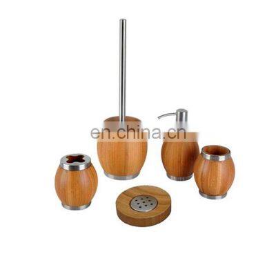 Different Styles  Bamboo Bathroom Accessory Set Hot Sales Bathroom Accessory Set Bamboo Cost-effective Bamboo Bathroom Set