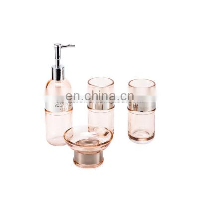 Hot sale for hotel hospitality decor set soap dispenser tooth brush holder