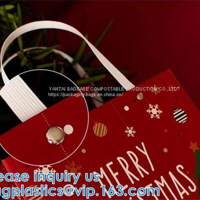 China Manufacturer Matt Lamination Christmas Gift Paper Bag With Cotton Handle,New Design White Handmade Paper Bag Pack photo-5