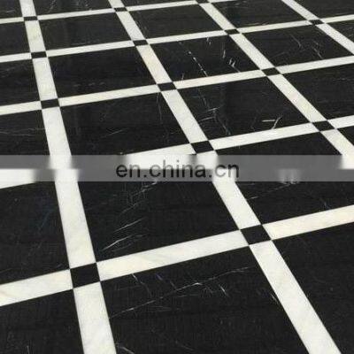 China Nero Marquina Black Marble Floor Tile Patterns u007F photo-2