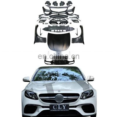 New arrival Wide Body Kits For 17+ Mercedes E class W 213 Upgrade E63S AMG Front Bumpers Grille Fenders Hood Rear Diffuser Tips