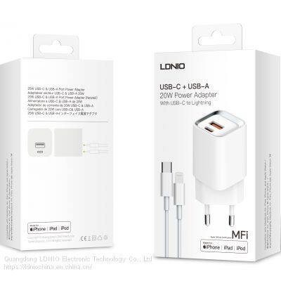 LDNIO New Arrival Model A2318M MFi Charger With Type-c to Lightning Cable photo-5