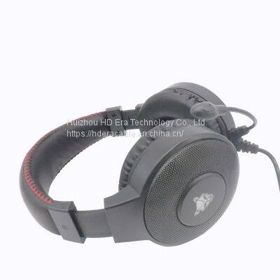 PC Wired Gaming USB Stereo Headphone With Microphone Colorful Lighting Headset Hd811 photo-2