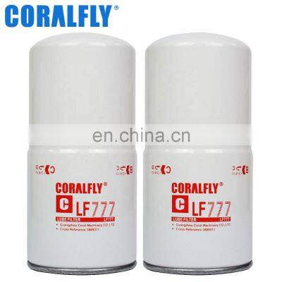 Coralfly Diesel Engine Truck parts Filters LF777 LFP777B B7577 P550777 P3555A 51749 Lube Oil Filter For Fleetguard