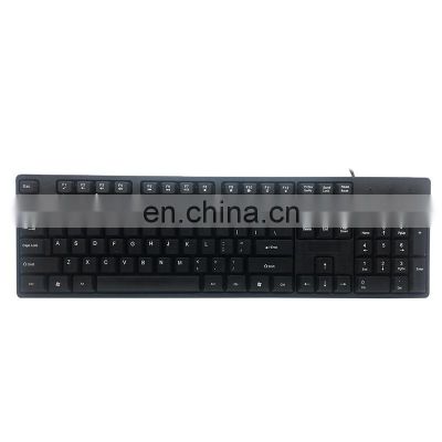 Low Price Of Brand New Cheap Wired Keyboard Full Sized Keyboard For Business Waterproof Basic Wired Keyboard For Office