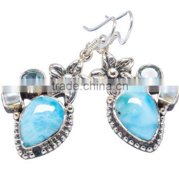 LARIMAR 925 STERLING SILVER EARRINGS ,925 STERLING SILVER JEWELRY WHOLE SALE,JEWELRY EXPORTER