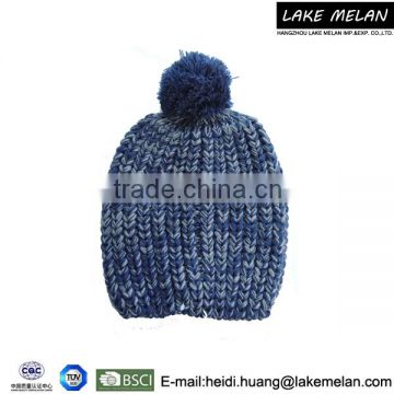 Best Seller 100% Acrylic Knitted Men's Hat With Pompon