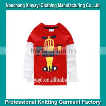 the children's t red shirt printing bird