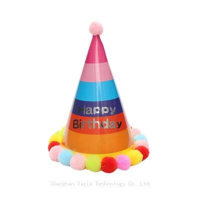 Bulk Disposable Paper Birthday Hats in Multiple Colors for Kids' Party Decorations & Group Activities