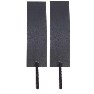 Titanium Anodes with M8 Screws 2PCS, MMO Ruthenium-Iridium Coated Titanium Anode Plates