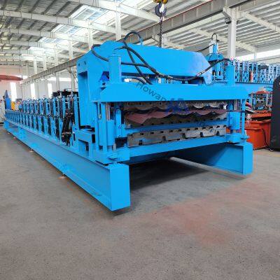 Hot Selling Single Double Three Layer Customized Shapes Corrugated Roof Sheet Making Tile Pressing Machine Making Roofing Sheet photo-2