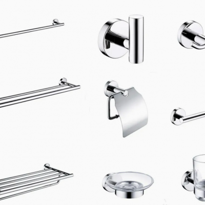 Китайские ванные принадлежности из нержавеющей стали. Комплект ванных аксессуаров. Подвеска для полотенец