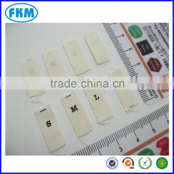 printing clothing size label satin printing size label