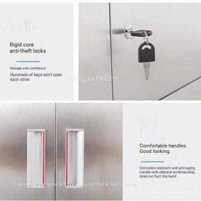 Sports Bottle Cubby Station, 2-in-1 Open-Access Grid With Integrated Locking Cupboard, Rust-Resistant Metal Organizer for Sport Clubs photo-4