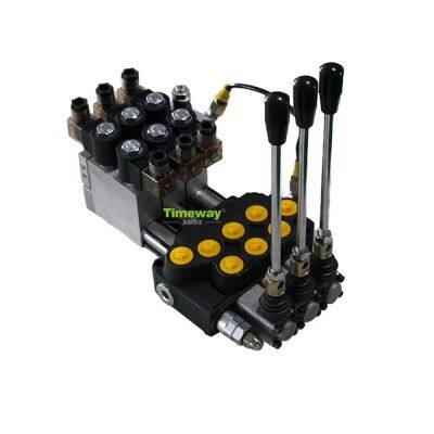 DCV Electric Valve Hydraulic Solenoid Valve Joystick Valve Handle DCV-3 1.5mpa 50L/min for Rigs